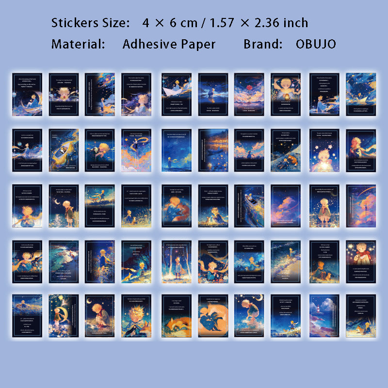 50 Pcs Childhood Theme Stickers Book TZZG