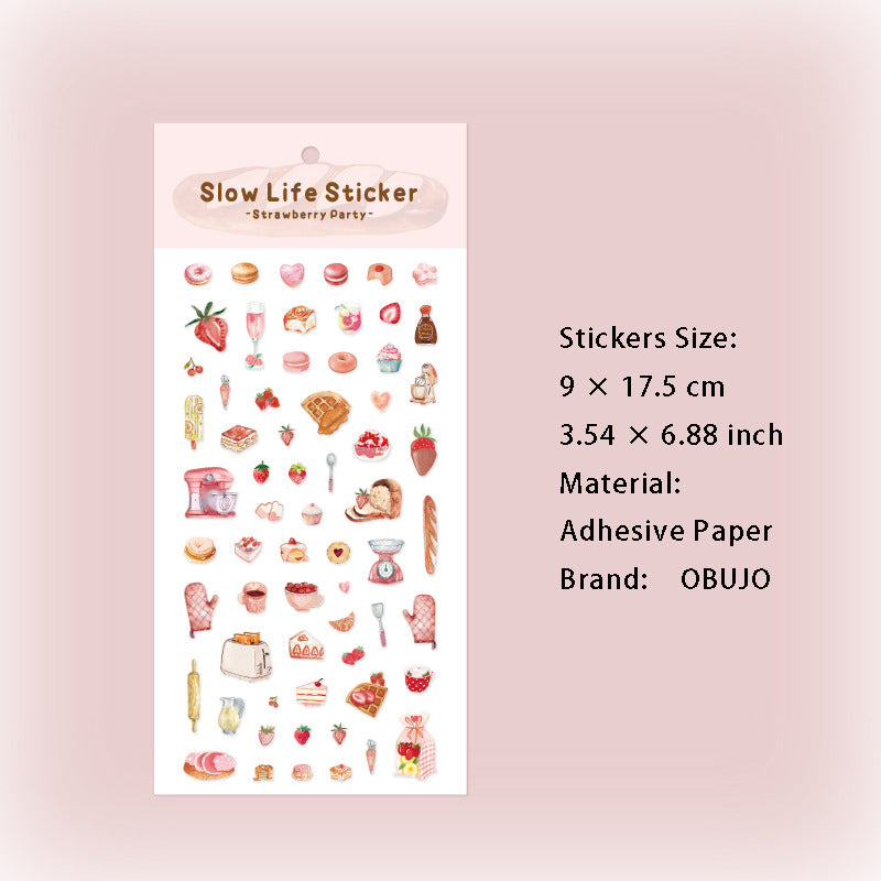 1 Sheet Food Theme Planner Stickers MSHX