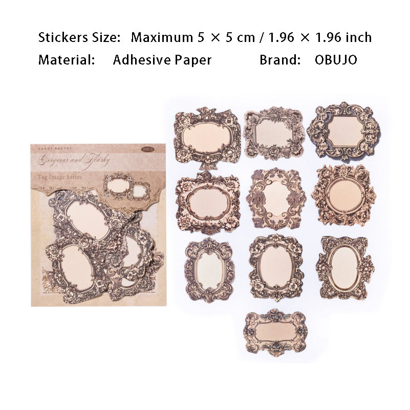 30 Pcs Vintage Notepad Stickers BQSG