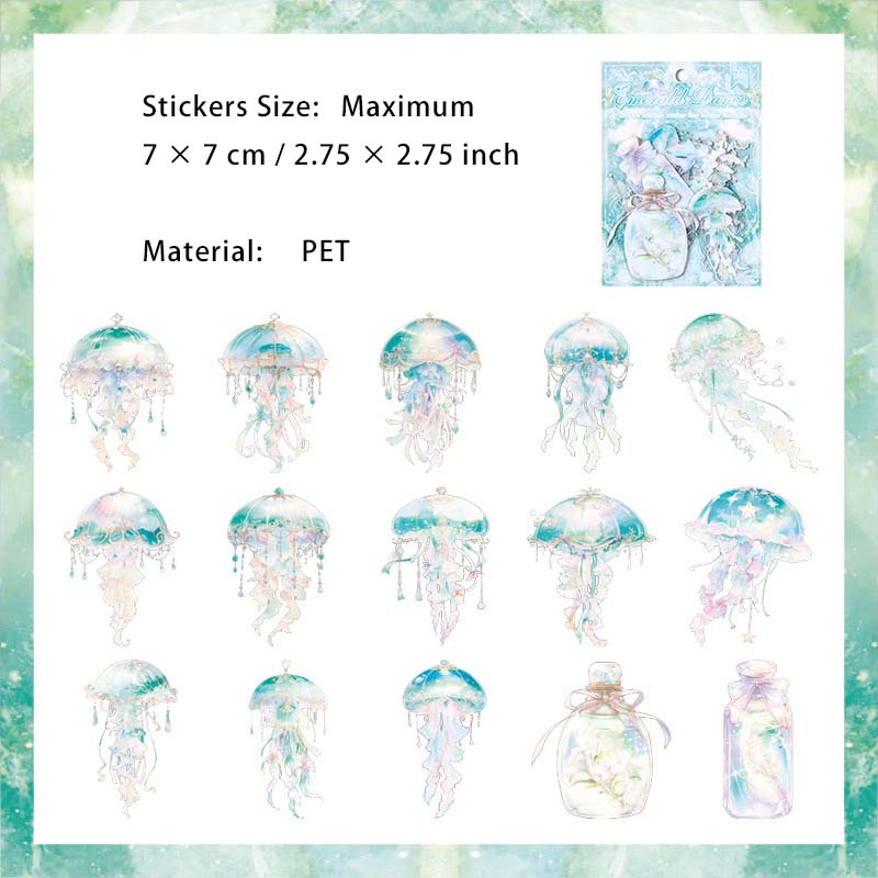 30 Pcs Ocean Sea Animal PET Stickers HYHEZ