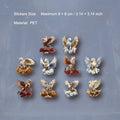 20 Pcs Phoenix Dragonfly Stickers QYSJ