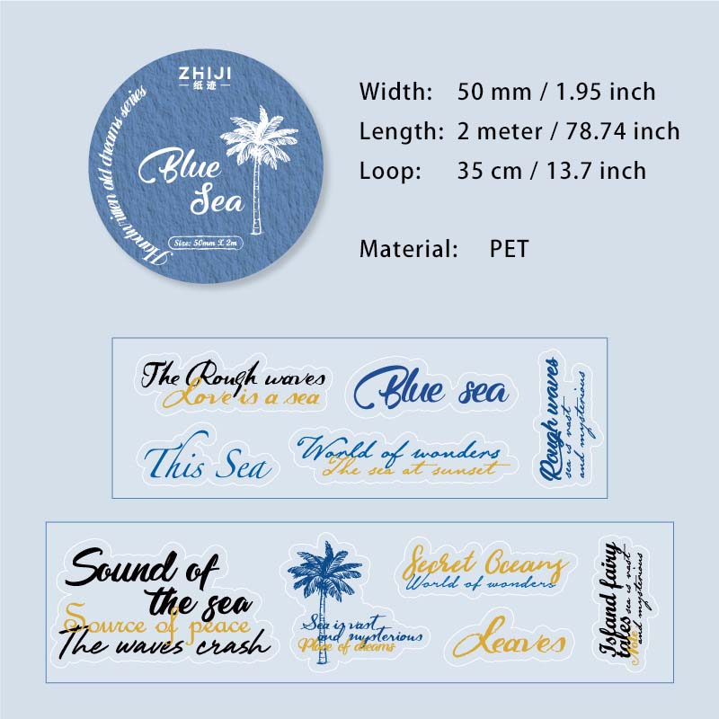 1 Roll Positive Quote PET Stickers Tape SXJM