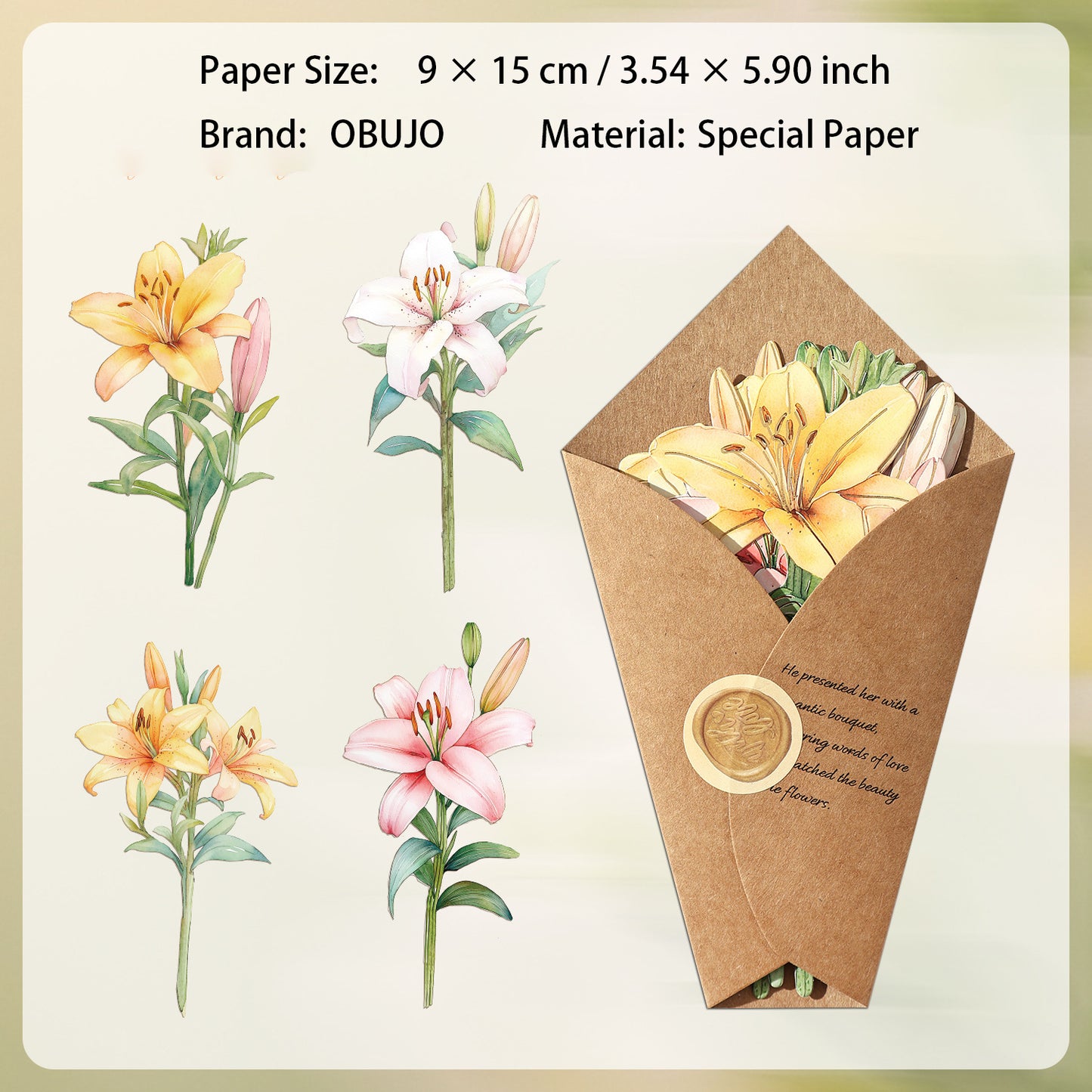 8 Pcs Large Size Paper Flower HYXL
