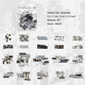 40 Pcs Grid Collage PET Stickers SPSX