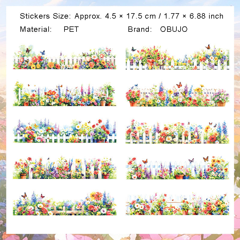 20 Pcs Garden Fence PET Stickers HHQS