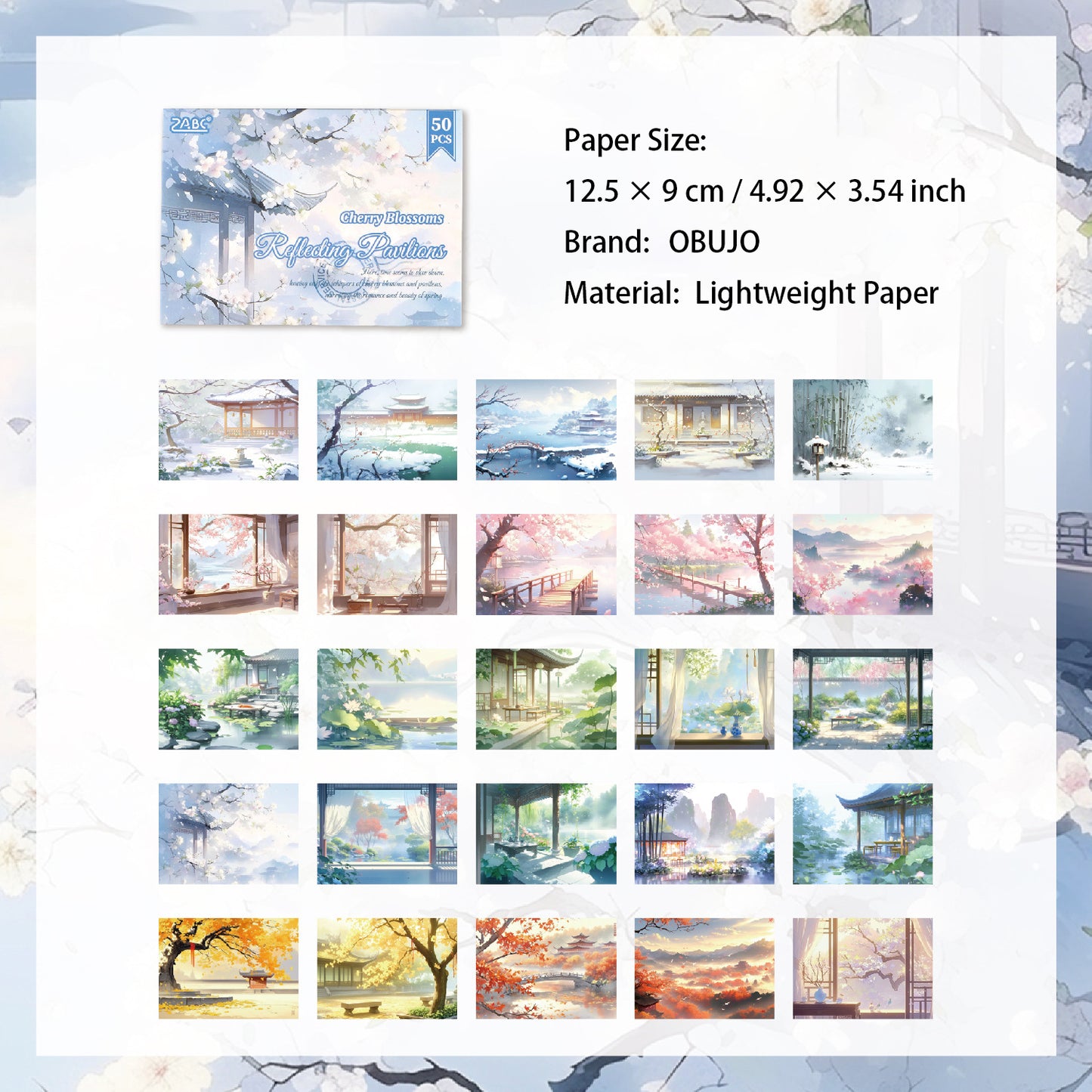 50 Sheets Natural Landscape Journal Paper SJHJ