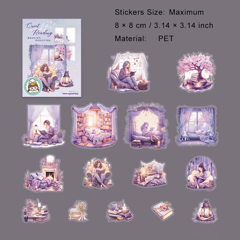 30 Pcs Girl Roon PET Stickers JMYD