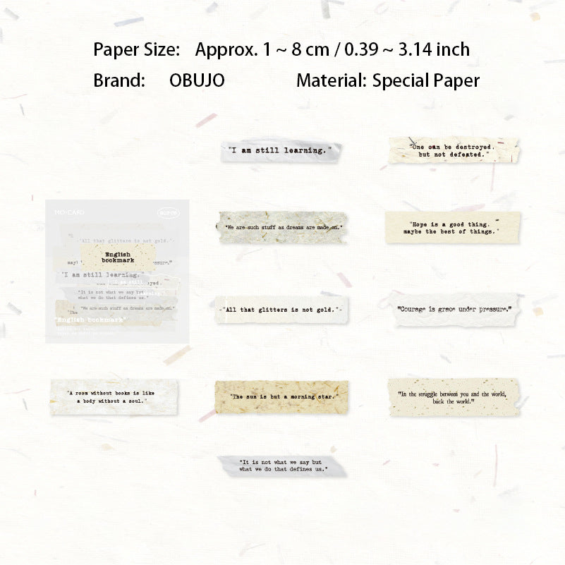 20 Pcs Vintage Quote Journal Paper YTDZJ