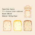 30 Pcs Toast Bread Notepad KLFJ