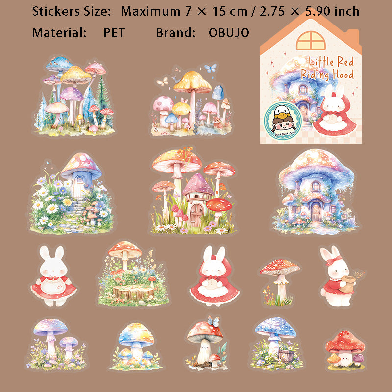 15 Pcs Fairy Story PET Stickers XHMGS