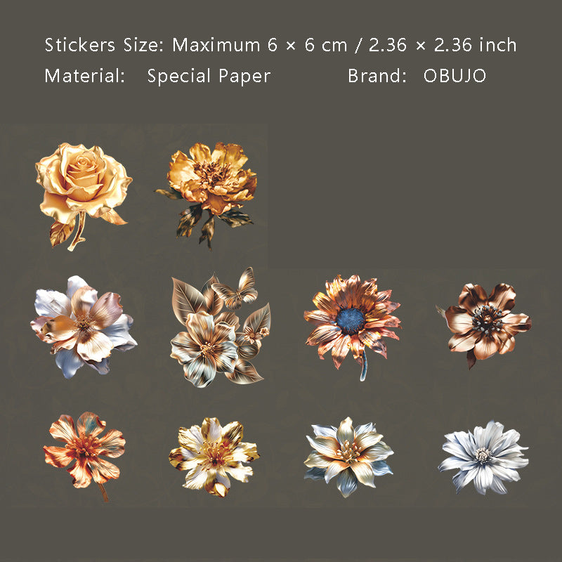 20 Pcs Vintage Metal Art Stickers JSSCS