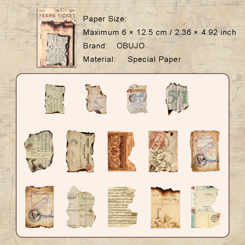28 Sheets Embossed Vintage Scrapbook Paper FGYJ