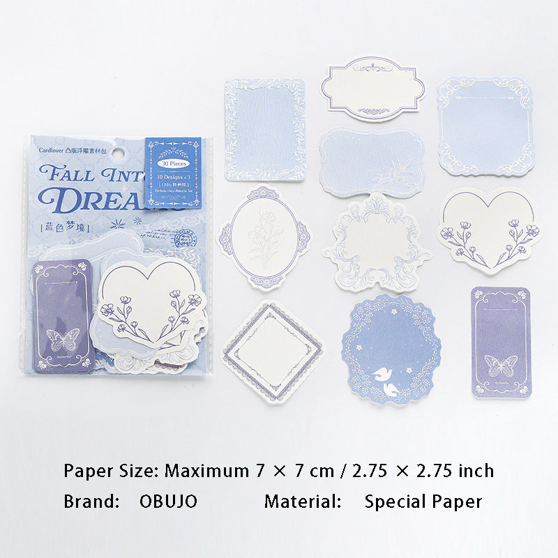 30 Pcs Notepad Scrapbook Paper BJSF