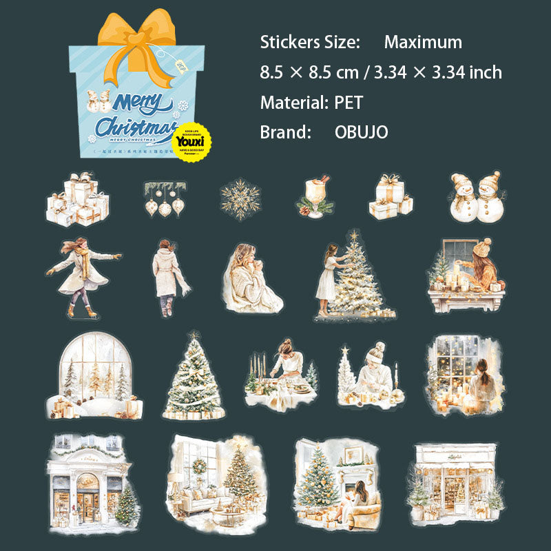 20 Pcs Christmas PET Stickers YQGSD
