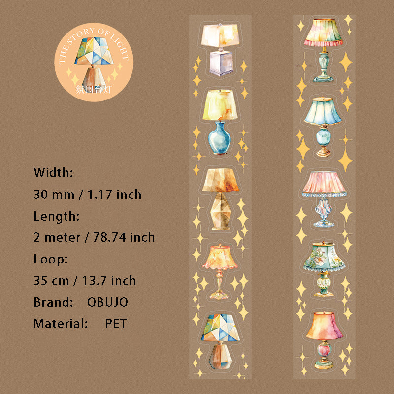 1 Roll Desk Lamp PET Stickers Tape GZGS