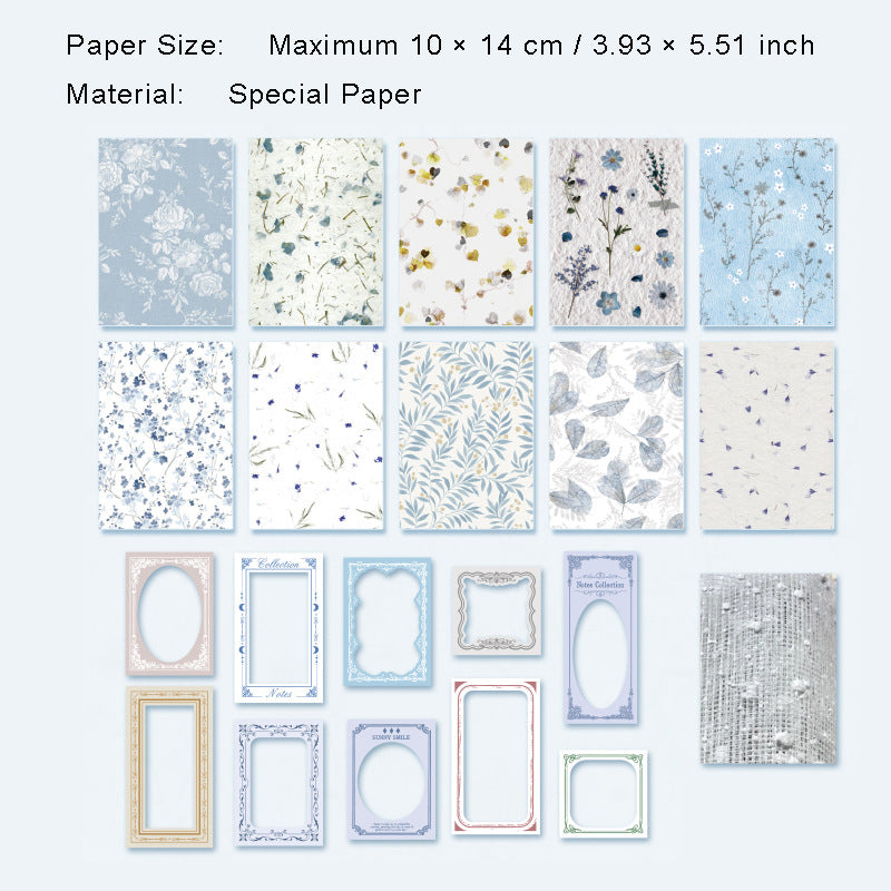 23 Pcs Vintage Scrapbook Paper Kit MSYX