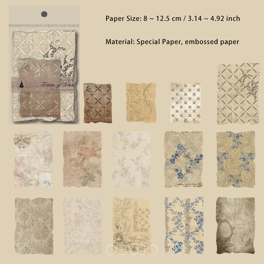 28 Pcs Embossed Paper and Scrapbook Paper BYZQ