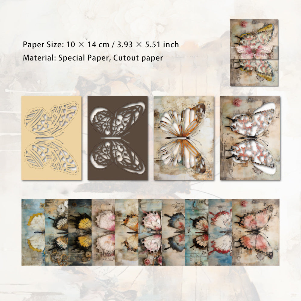 24 Sheets Butterfly Themed Scrapbook Paper ZJHD