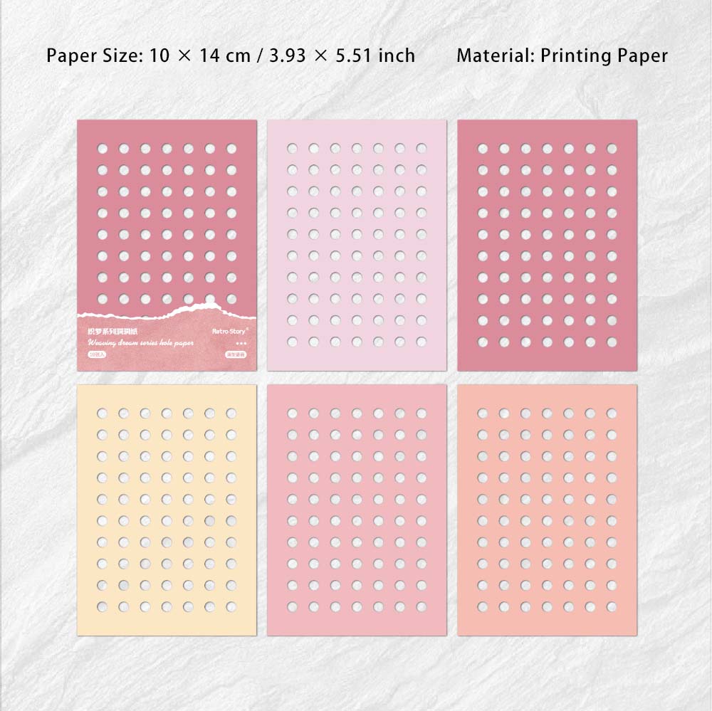 10 Sheets Cutout Scrapbook Paper ZMXL