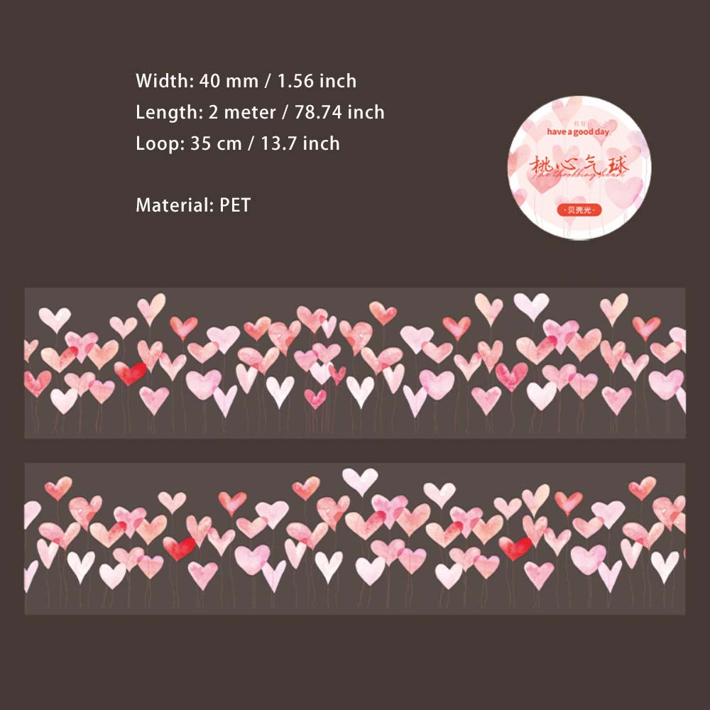 1 Roll Lovely Heart PET Tape JDDX