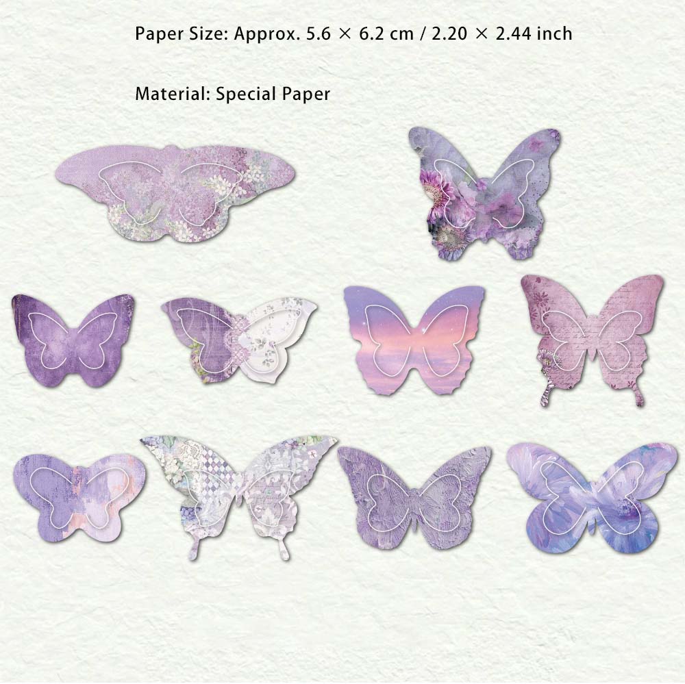 20 Pcs 3D Butterfly Scrapbook Paper DYXL