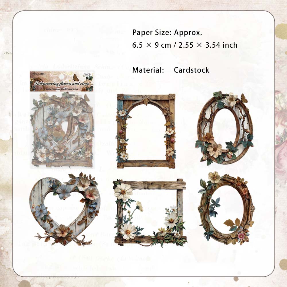 10 Pcs Vintage Frame Stickers AXMK