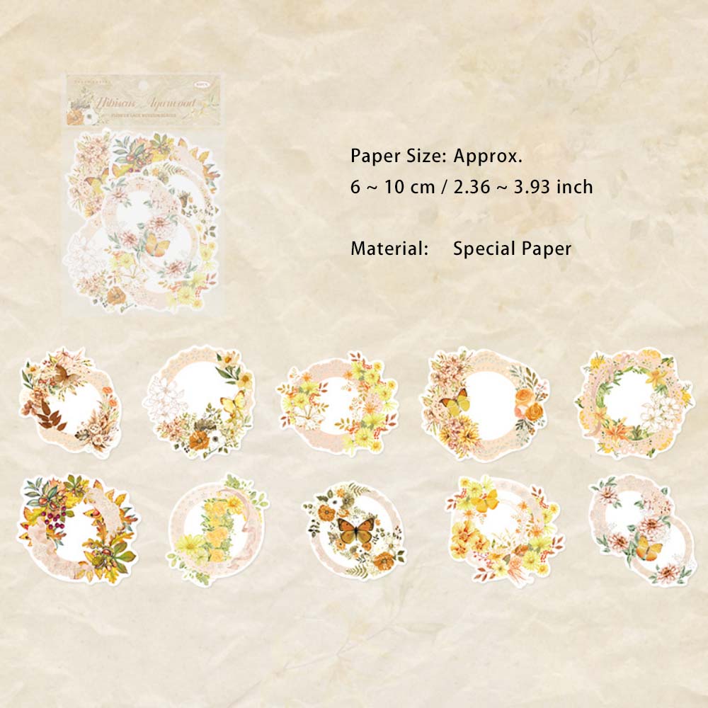 10 Pcs Lace Floral Notepad Paper HYLS