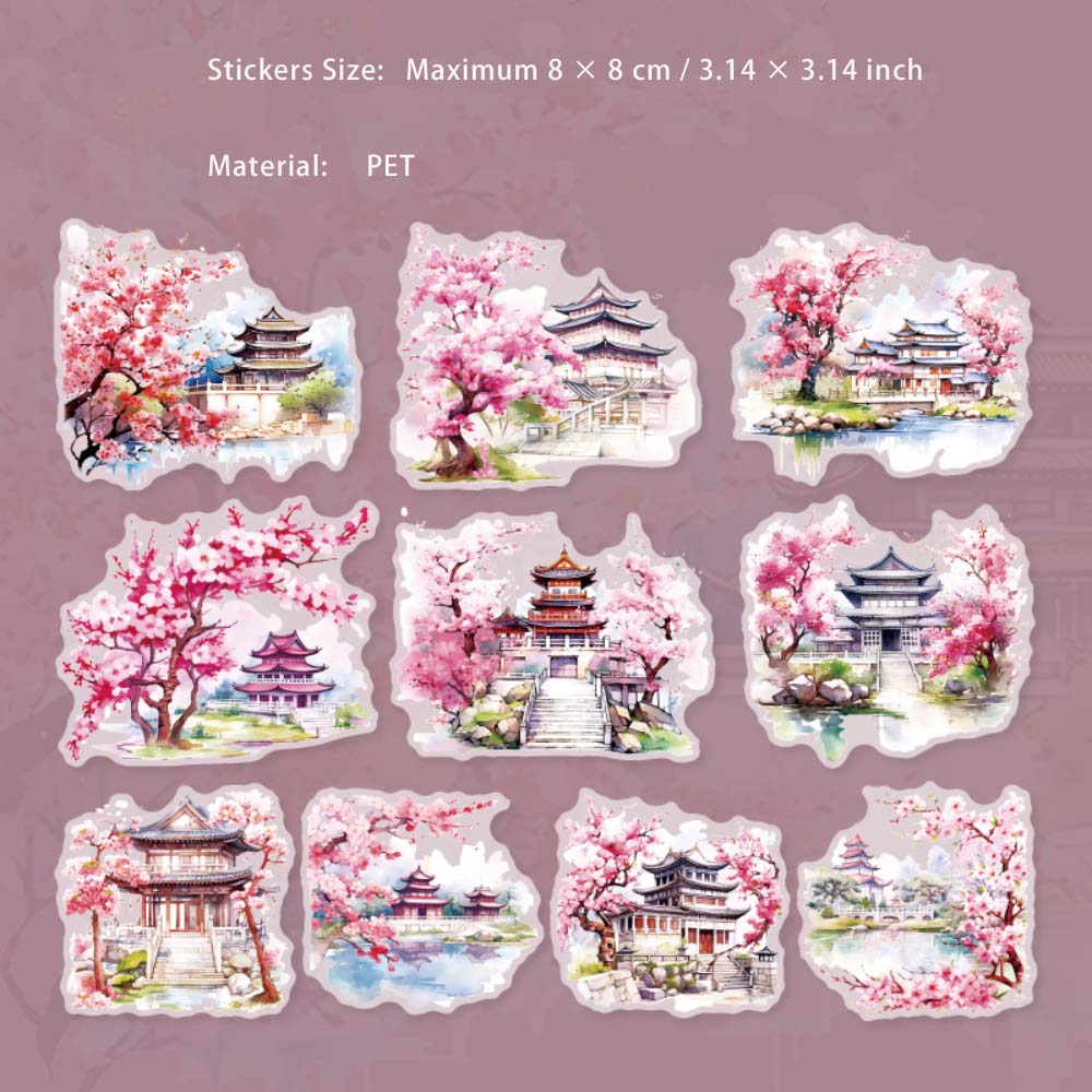 Paperbloom 20 Pcs Seasonal Landscape PET Stickers TYSS