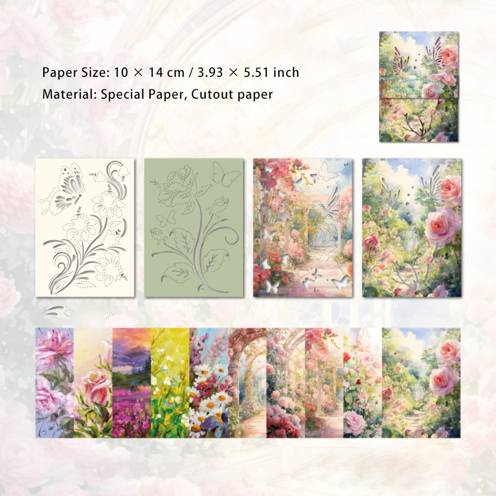 24 Sheets Butterfly Themed Scrapbook Paper ZJHD