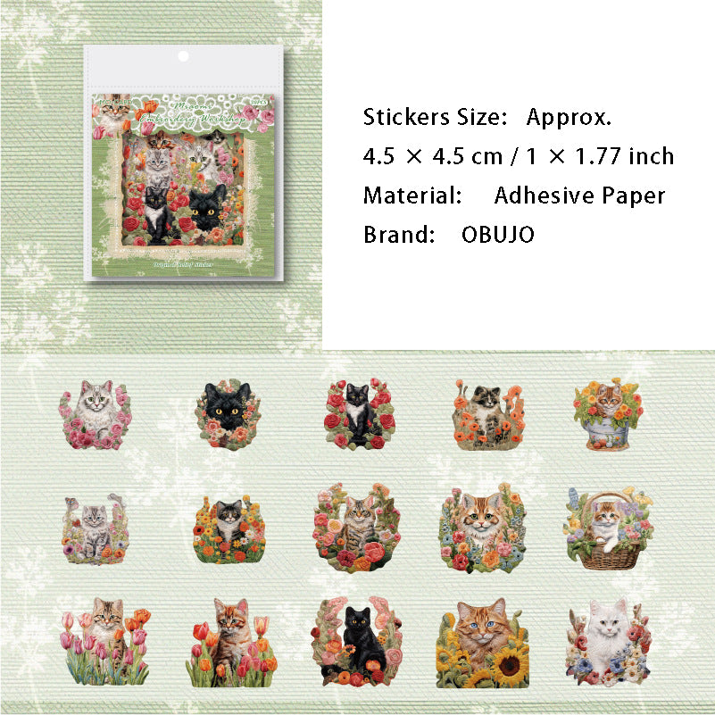30 Pcs Creative Animal Botanical Stickers CXWY