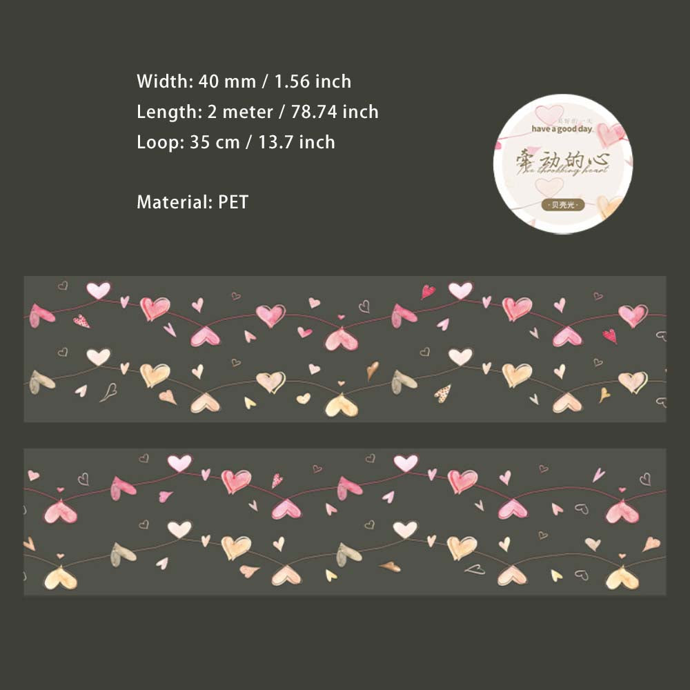 1 Roll Lovely Heart PET Tape JDDX