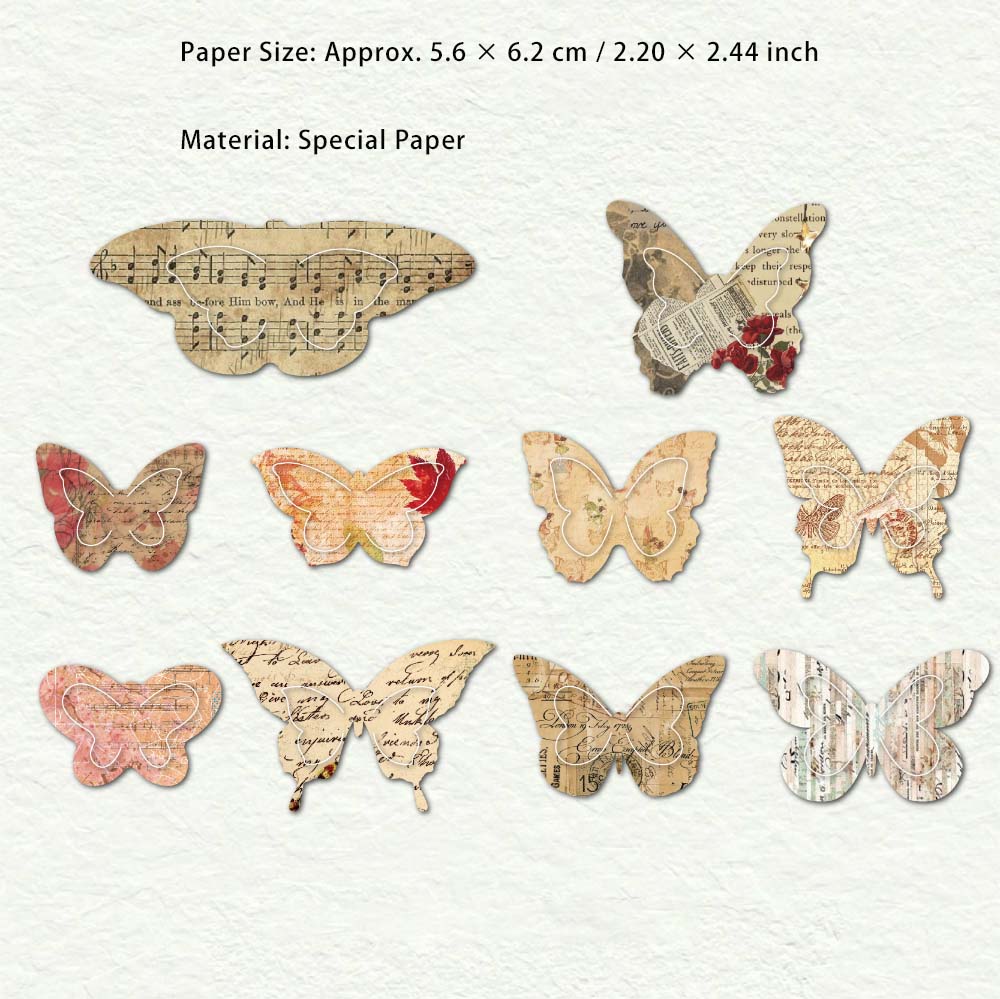 20 Pcs 3D Butterfly Scrapbook Paper DYXL