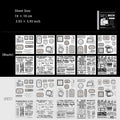 20 Sheets Famous Quote PET and Washi Stickers Book WHDBQ