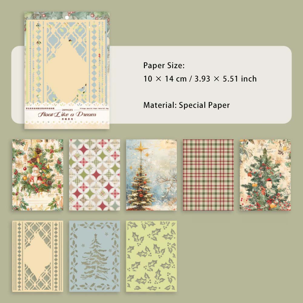 28 Sheets Vintage Scrapbook Paper FSRM