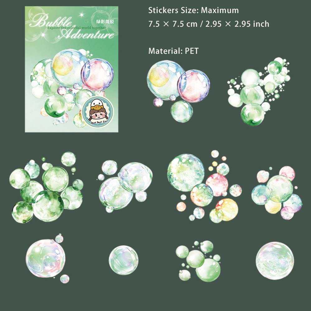 10 Pcs Bubble PET Stickers PPTXJ