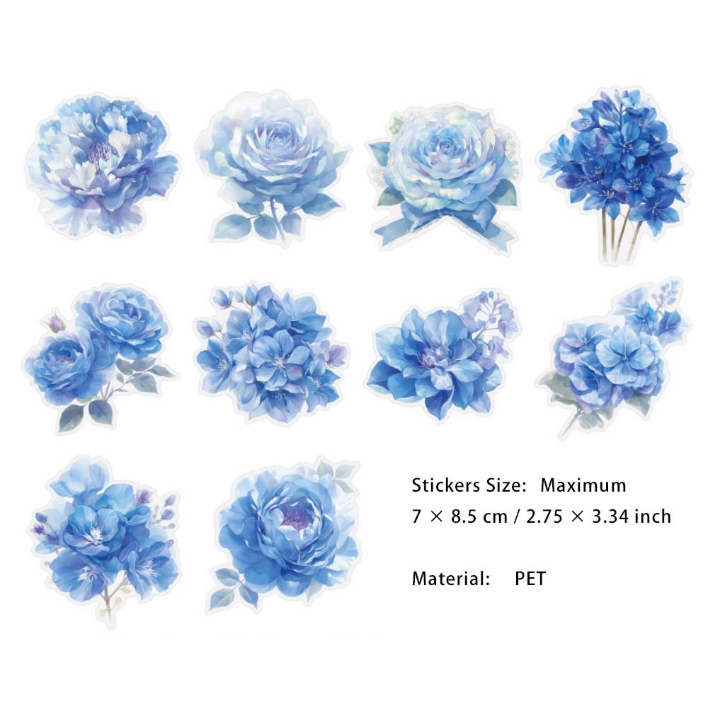 20 Sheet Large Flower PET Stickers XCHHY