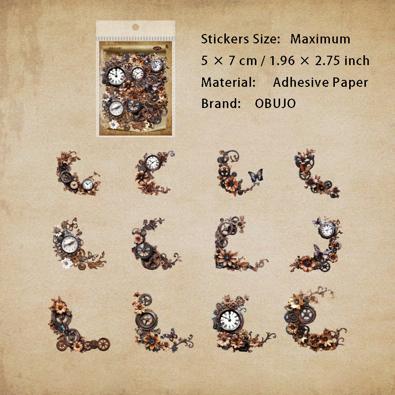 12 Pcs Vintage Corner Stickers XCSG