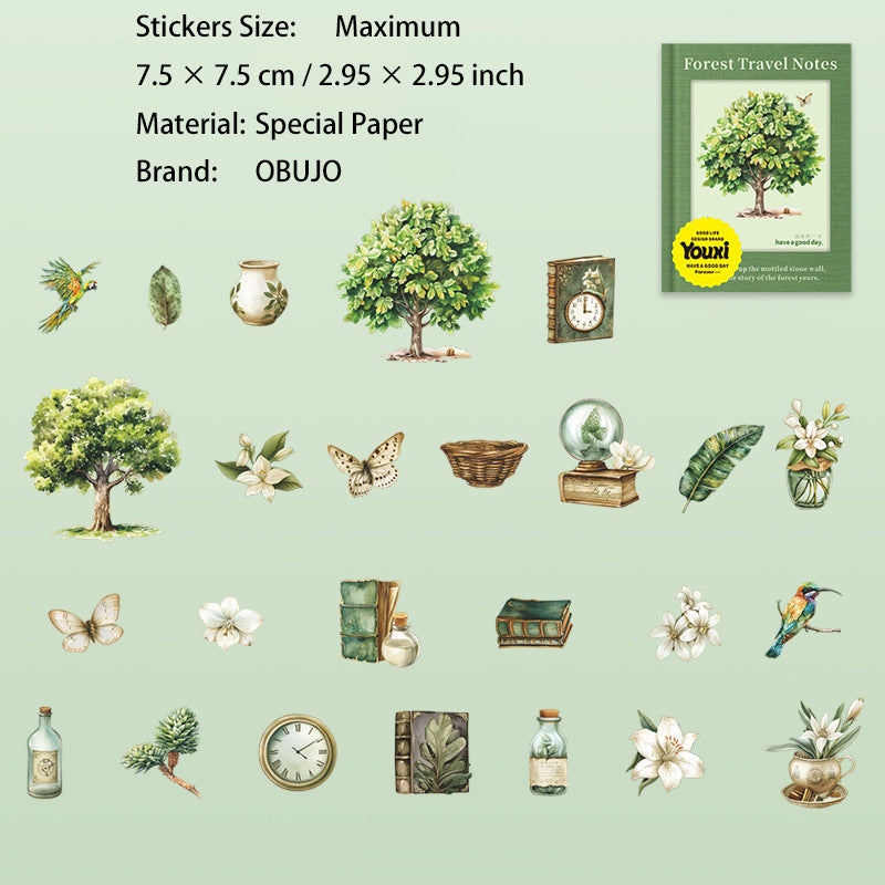 25 Pcs Vintage Garden Forest Stickers SLYJ