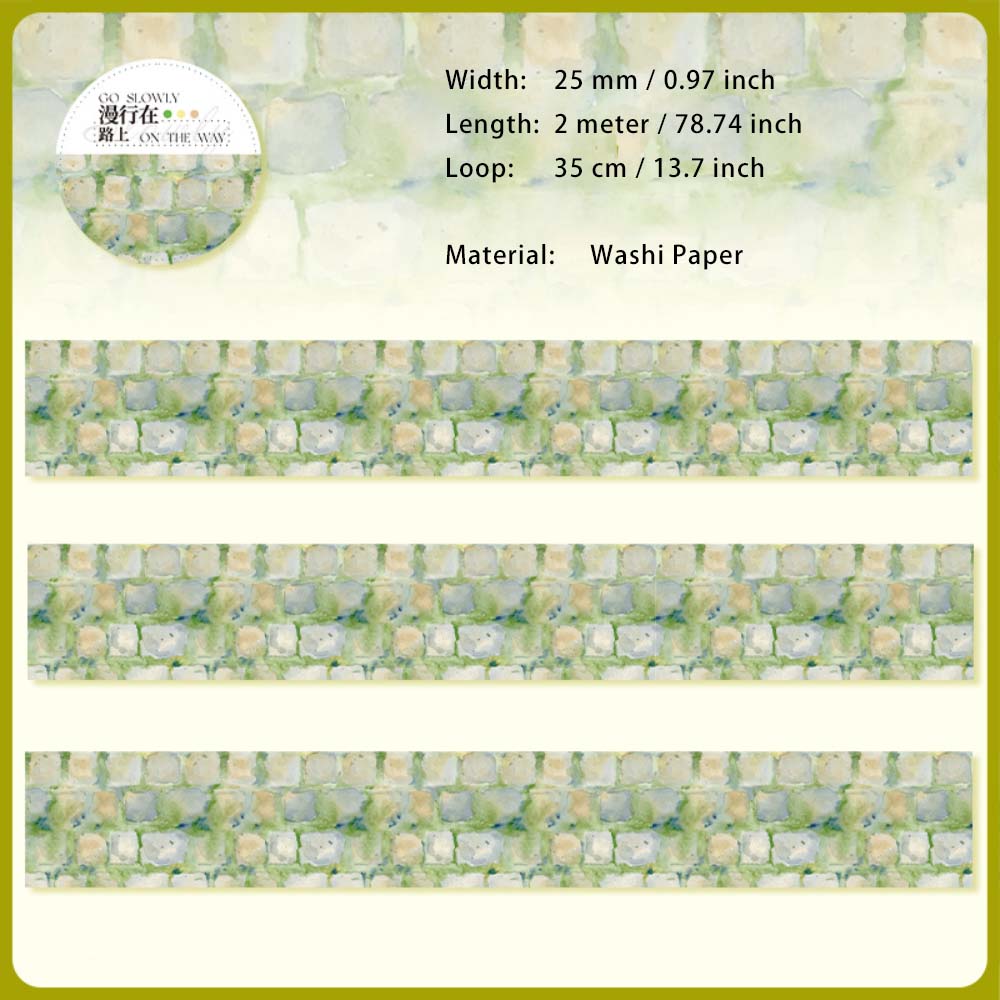 1 Roll Road Texture Washi Tape MXZLS