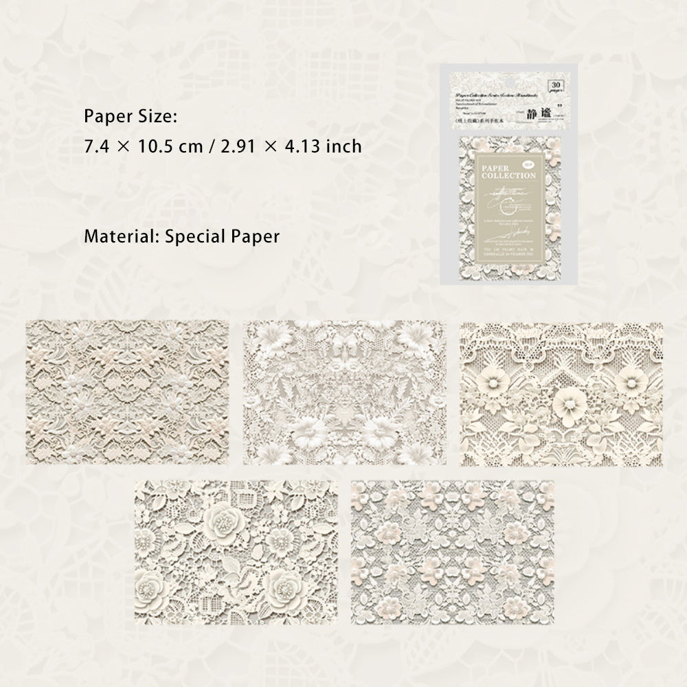 15 Sheets Floral Scrapbook Notebook Paper ZSSC