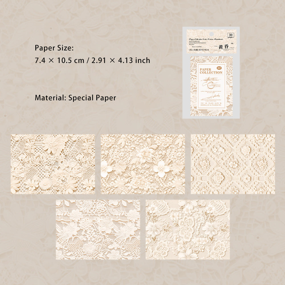 15 Sheets Floral Scrapbook Notebook Paper ZSSC