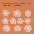 10 Pcs Flower Foam Stickers BWXL