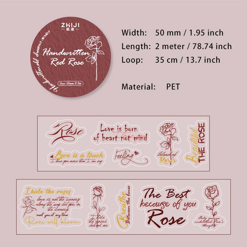 1 Roll Positive Quote PET Stickers Tape SXJM