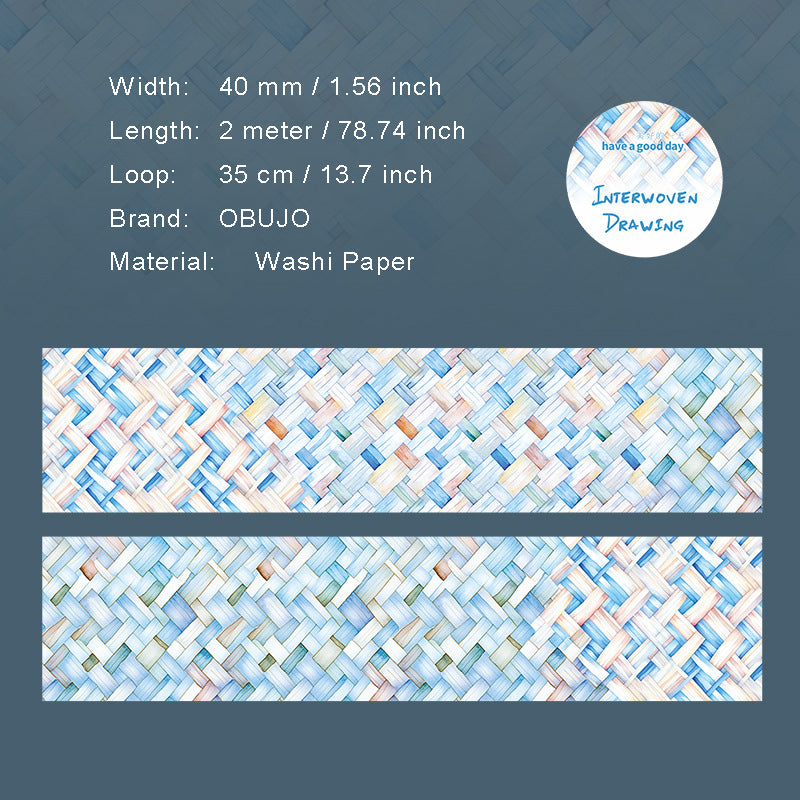 1 Roll Weaving Theme PET Tape JZHY