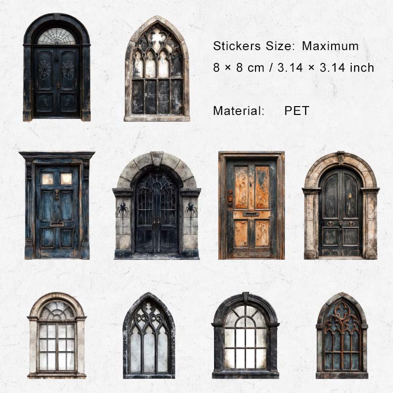 20 Pcs Vintage Gothic Stickers GJTY