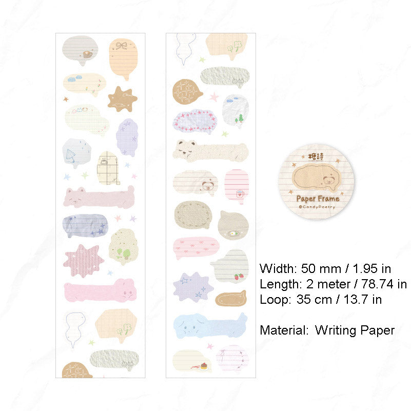 1 Roll Dialog Box Planner Stickers DHKHJ