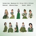 10 Pcs Summer Lady Girl PET Stickers ZRXR
