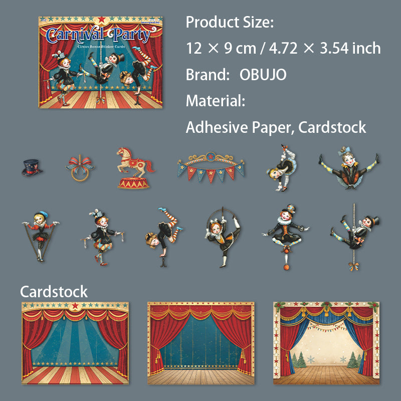 15 Pcs Joker Themed DIY Stickers and Paper Kit JNHPD