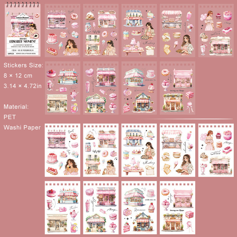 18 Sheets Baking Dinner Theme Stickers Book YXYK