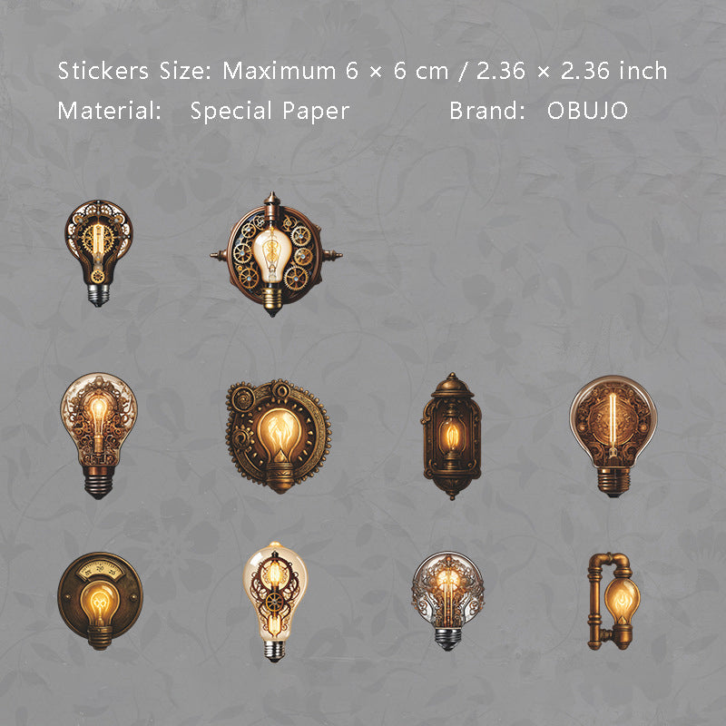 20 Pcs Vintage Metal Art Stickers JSSCS